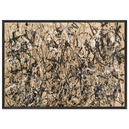 AUTUMN RHYTHM NUMBER 30 1950 - Jackson Pollock 70x100 cm / 28x40 inches Framed Art Print – Black Wooden Frame