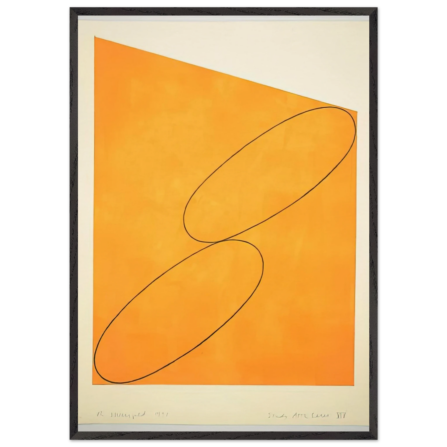 TUDY ATTIC SERIES XIV 1991 - Robert Mangold 70x100 cm / 28x40 inches Framed Art Print – Black Wooden Frame