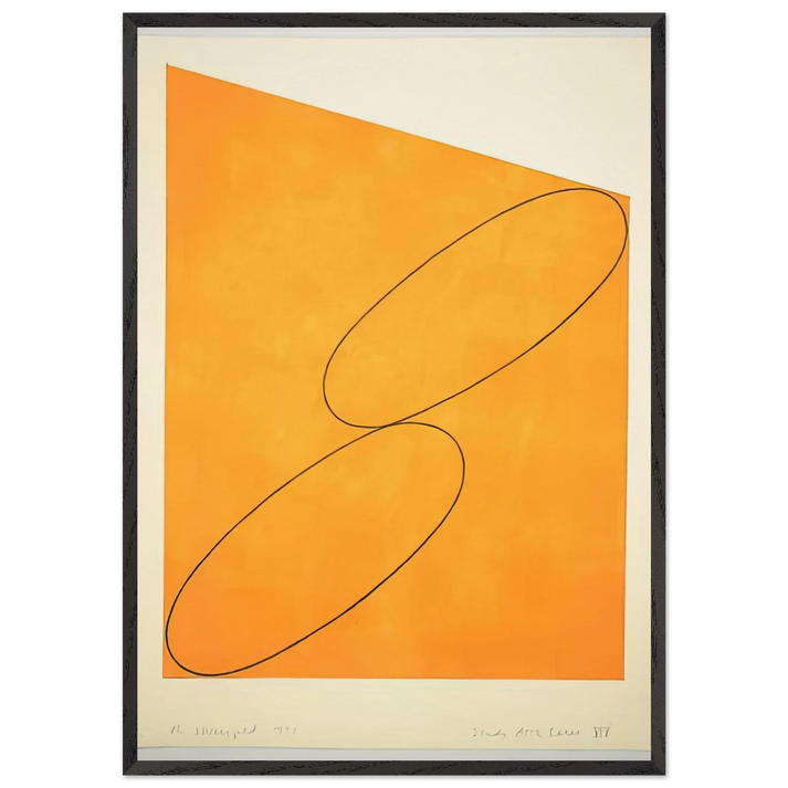 TUDY ATTIC SERIES XIV 1991 - Robert Mangold 70x100 cm / 28x40 inches Framed Art Print – Black Wooden Frame