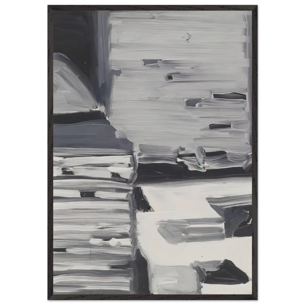 TOWNSCAPE 1968 4 - Gerhard Richter 70x100 cm / 28x40 inches Framed Art Print – Black Wooden Frame
