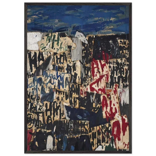 Allan Kaprow on the Legacy of Jackson Pollock - Allan Kaprow 70x100 cm / 28x40 inches Framed Art Print – Black Wooden Frame