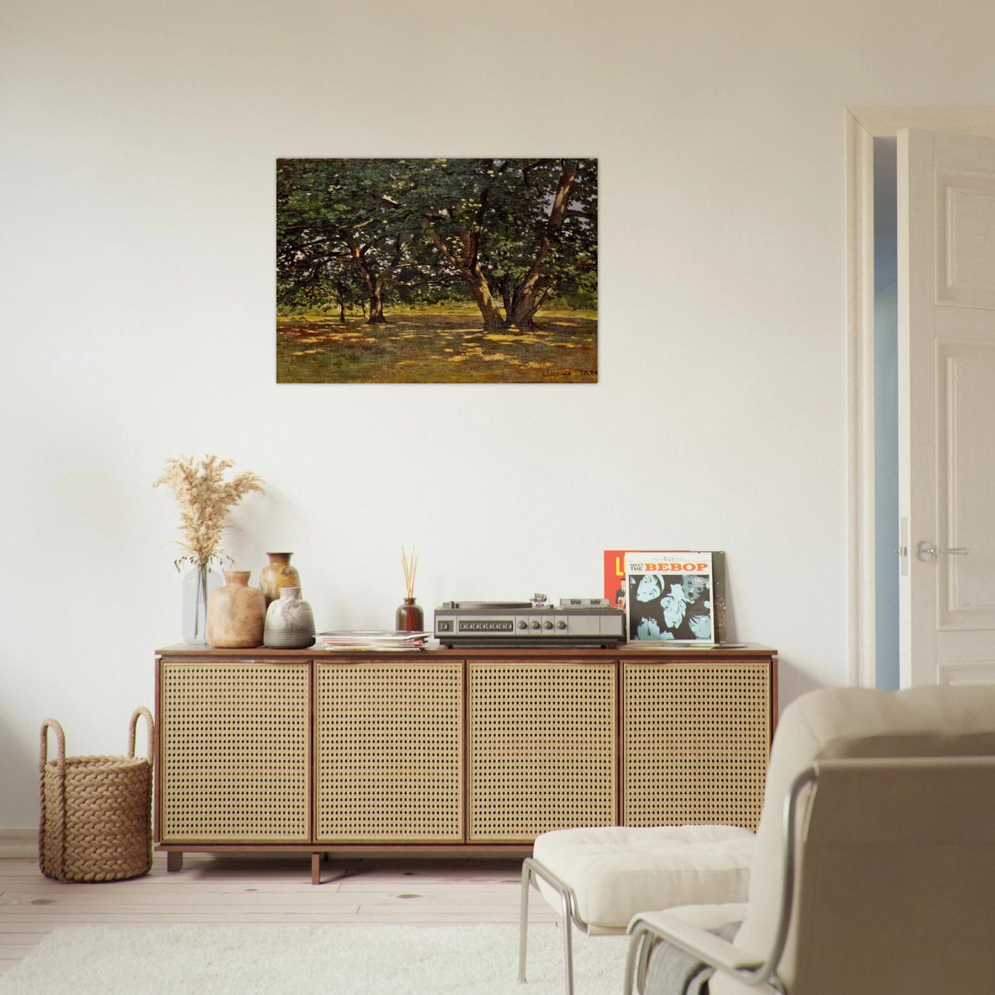 Fontainebleau Forest - claude monet Brushed Aluminum Print - 70x100 cm / 28x40 inches | claude monet Aluminum Print | claude monet Prints
