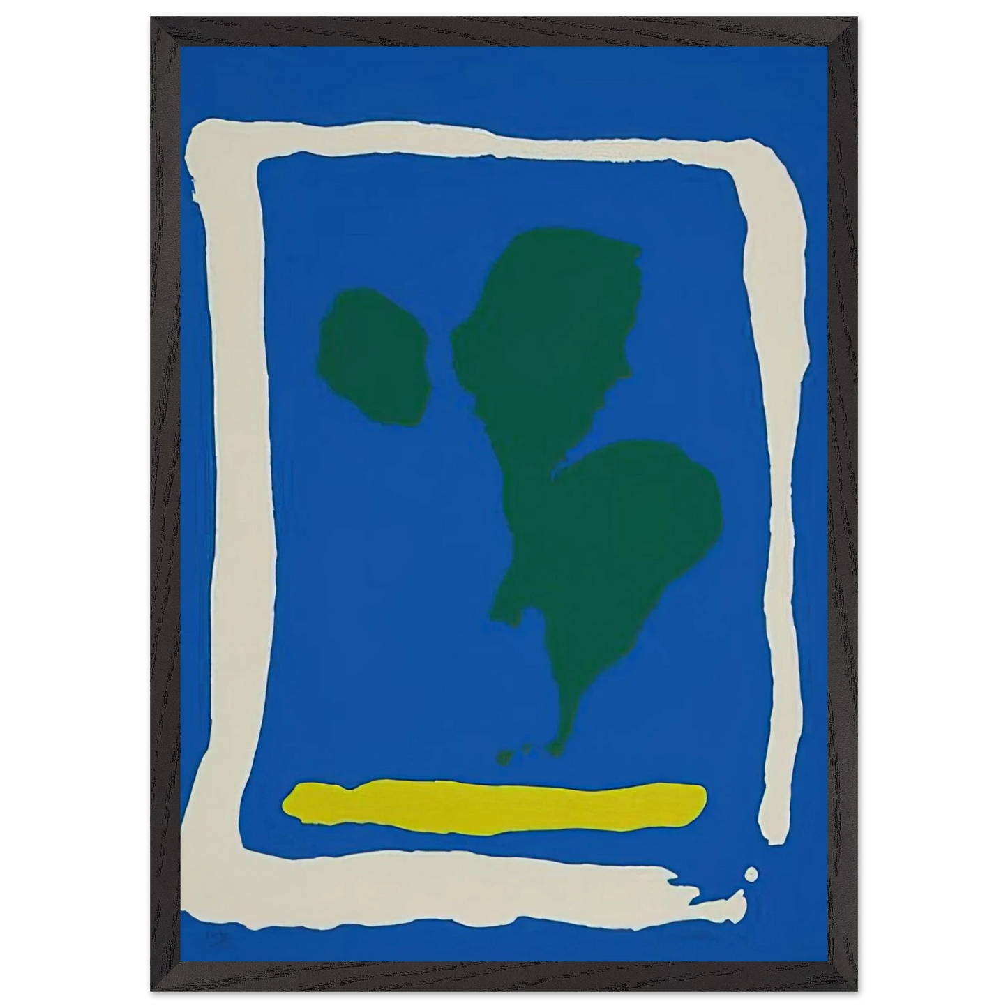 Helen Frankenthaler - Air Frame - 1965 Wall art - A1 (59.4 x 84.1  cm) - Premium Wooden Framed Poster With Fine Art Paper-canvas - Wood frame