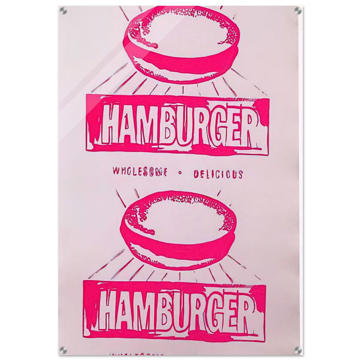 Double Hamburger - Andy Warhol Acrylic Print - 70x100 cm / 28x40″ inches