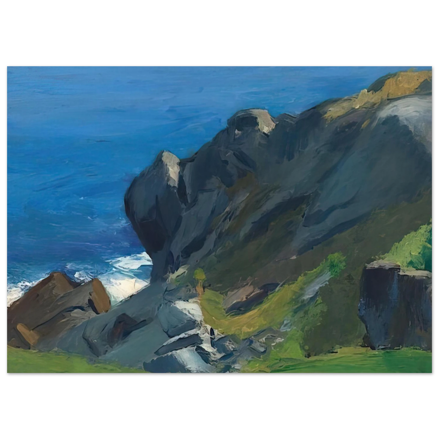 Edward Hopper - Rocky Shore and Sea Fine Art Poster