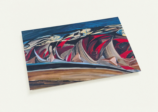 Lights  Sounds of a Night Train - 1924 By Benedetta Cappa Pack of 10 Post Cards | Benedetta Cappa Post Cards | A6 (10.5 x 14.8 cm) - 4.1 x 5.8 inches