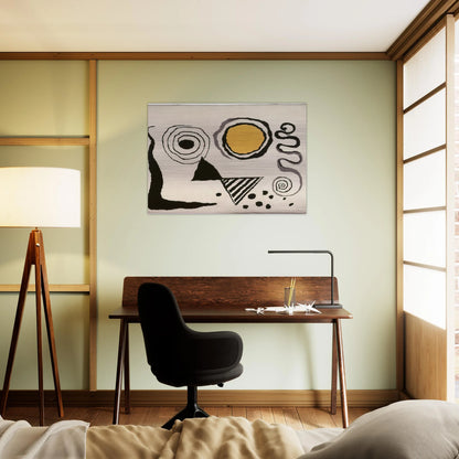 CERCLE JAUNE 1953 - Alexander Calder Brushed Aluminum Print - 70x100 cm / 28x40 inches | Alexander Calder Aluminum Print | Alexander Calder Prints