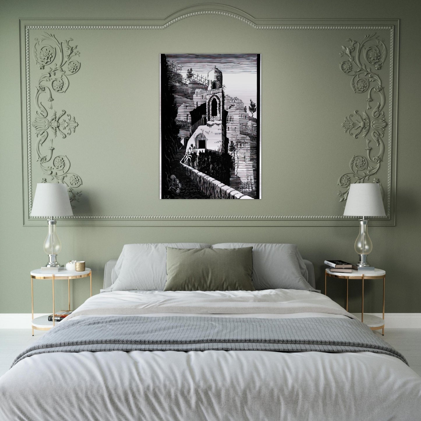 SAN GIOVANNI RAVELLO FEBRUARY 1932 1932 - MC Escher Brushed Aluminum Print - 70x100 cm / 28x40 inches | MC Escher Aluminum Print | MC Escher Prints