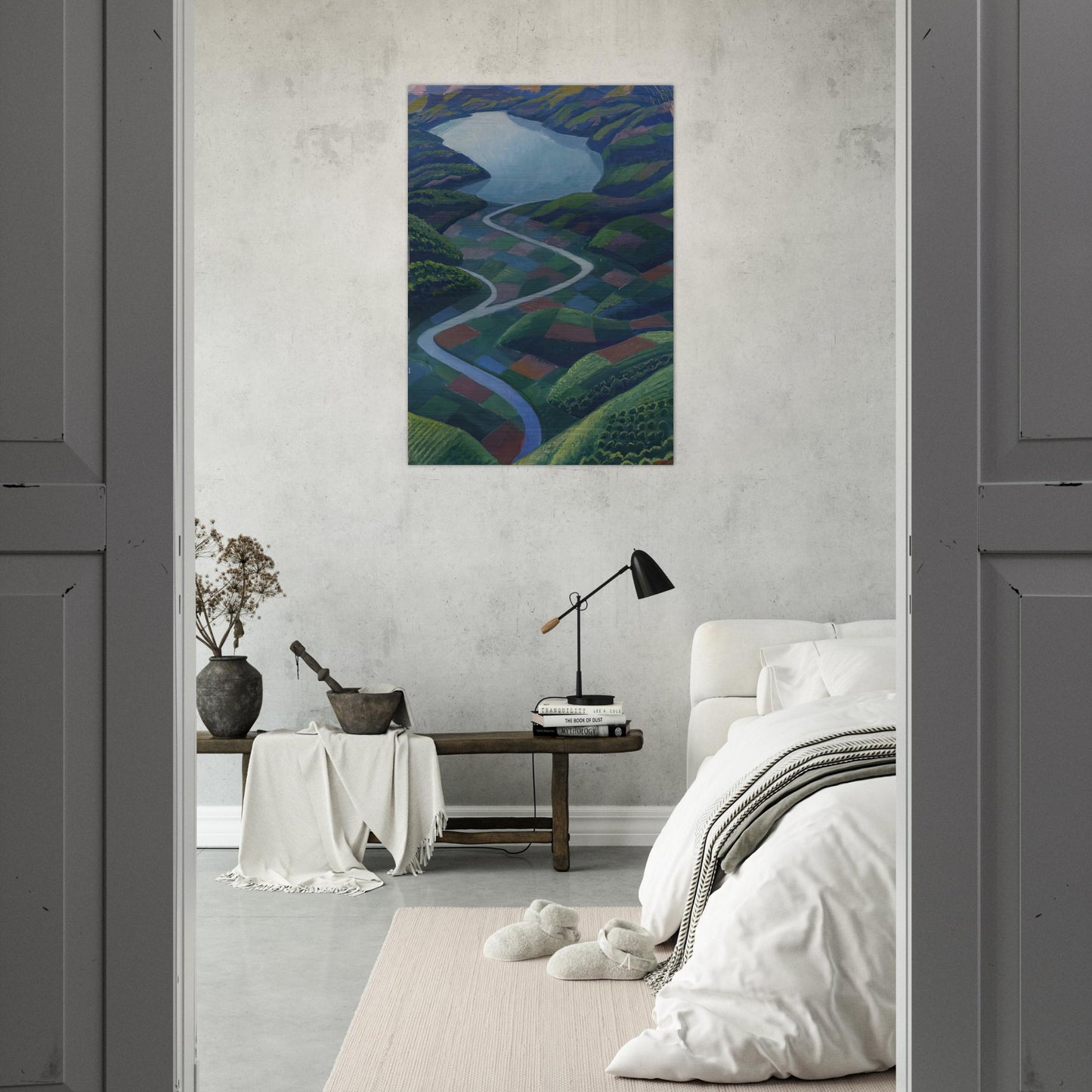 Paesaggio Aereo - 1936 - Gerardo Dottori Brushed Aluminum Print - 70x100 cm / 28x40 inches | Gerardo Dottori Aluminum Print | Gerardo Dottori Prints