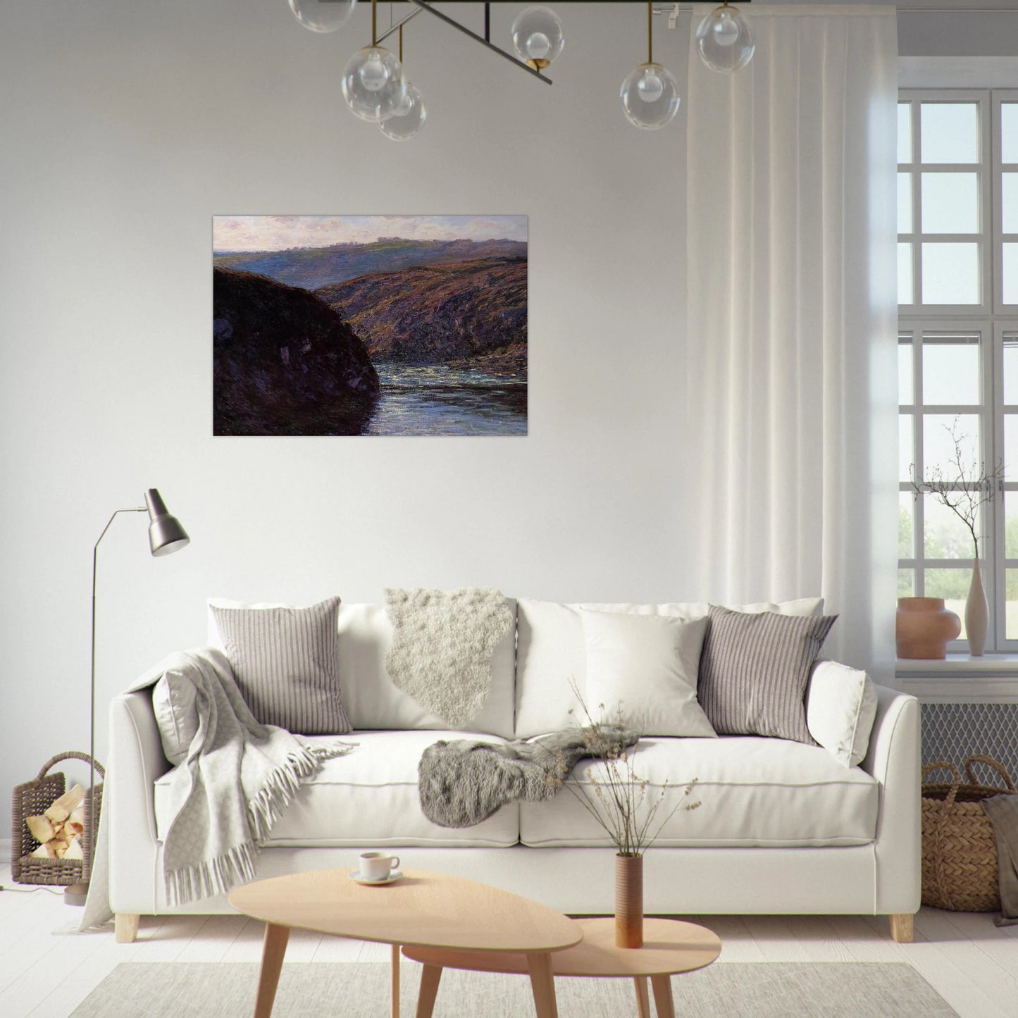 Valley of the Creuse, Afternoon Sunlight - claude monet Brushed Aluminum Print - 70x100 cm / 28x40 inches | claude monet Aluminum Print | claude monet Prints