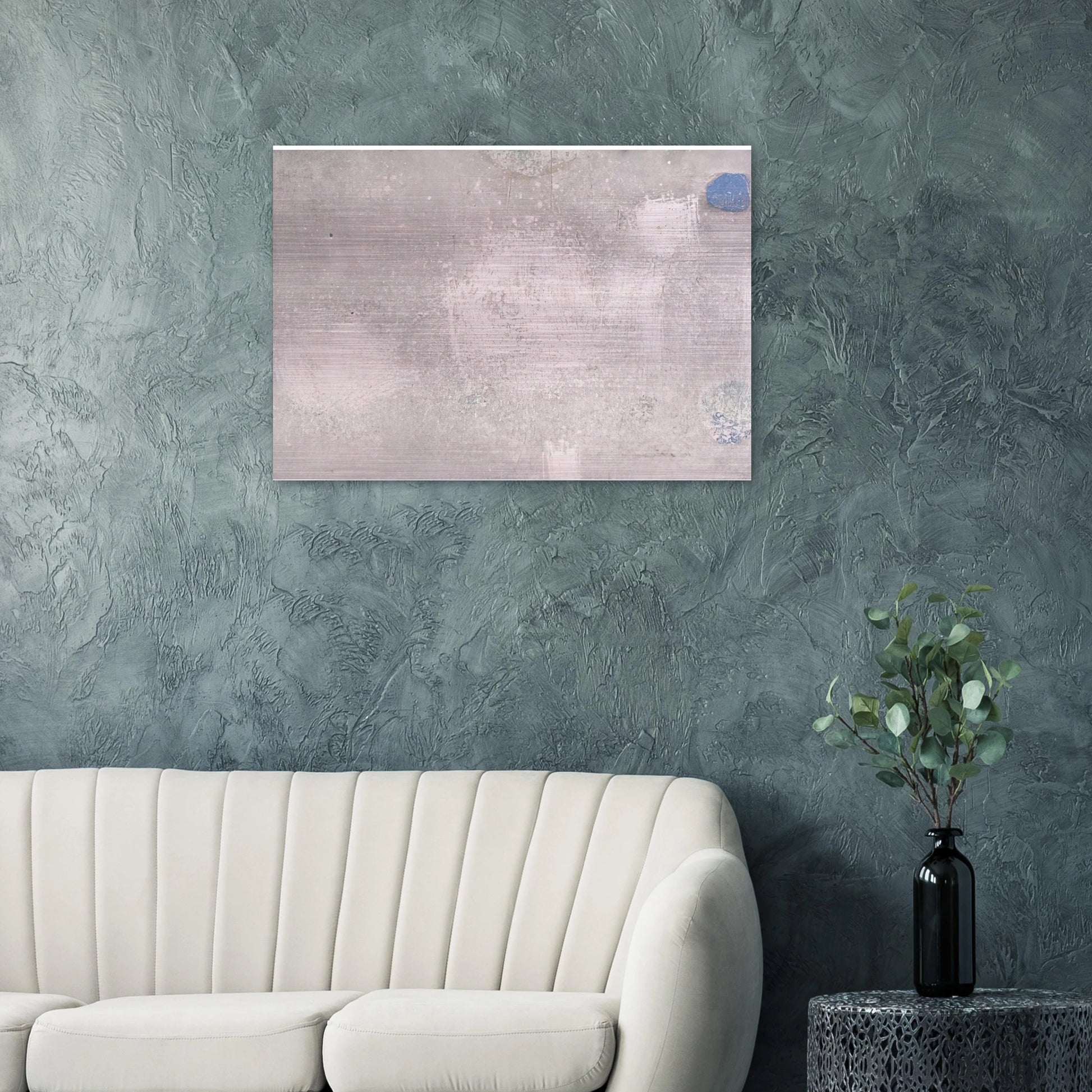 ABSTRACTO EN GRISES Y AZULES 1956 - Luis Feito Brushed Aluminum Print - 70x100 cm / 28x40 inches | Luis Feito Aluminum Print | Luis Feito Prints