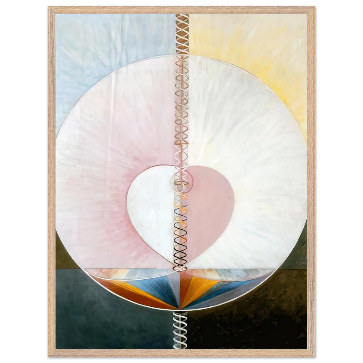 Hilma af Klint - WHAT A HUMAN BEING IS 1910 Wall art - 70x70 cm / 28x28 Inches - Fine Art Poster - -