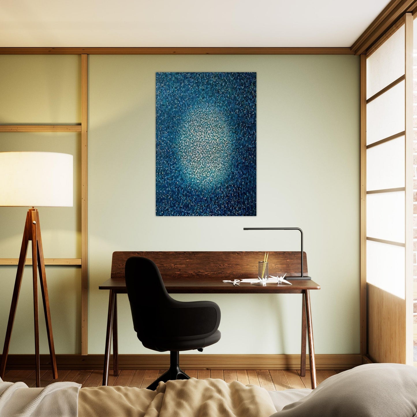 Blue Prescence - Richard Pousette-Dart Brushed Aluminum Print - 70x100 cm / 28x40 inches | Richard Pousette-Dart Aluminum Print | Richard Pousette-Dart Prints