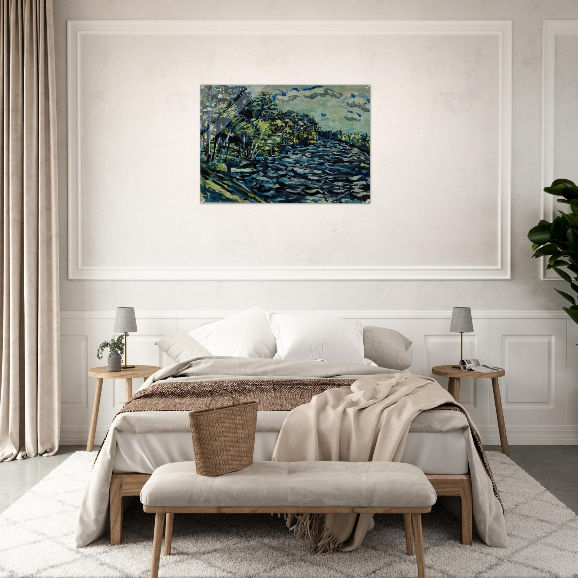 ST MARY S BLACK RIVER IS BLUE GEORGIA 1964 - Ivan Albright Acrylic Print - 70x100 cm / 28x40″ inches