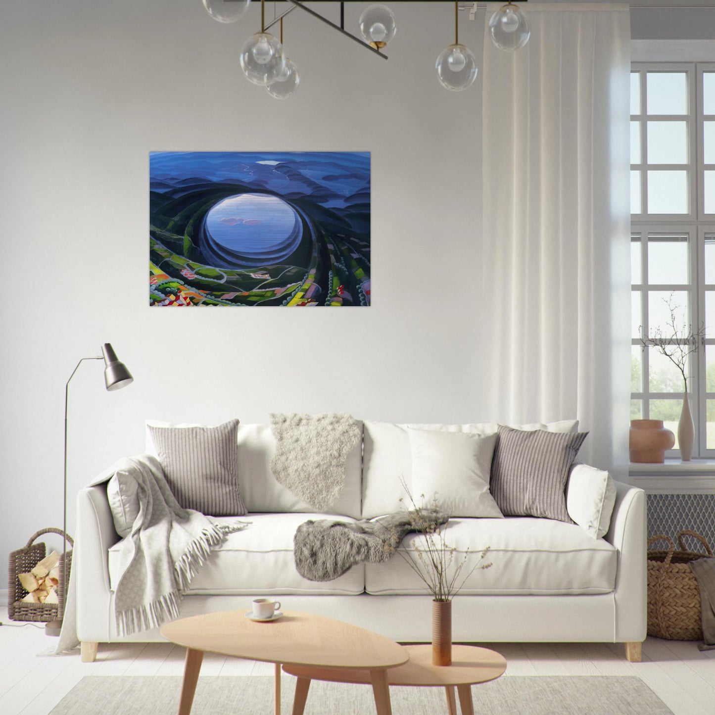Primavera Umbria - 1923 - Gerardo Dottori Brushed Aluminum Print - 70x100 cm / 28x40 inches | Gerardo Dottori Aluminum Print | Gerardo Dottori Prints