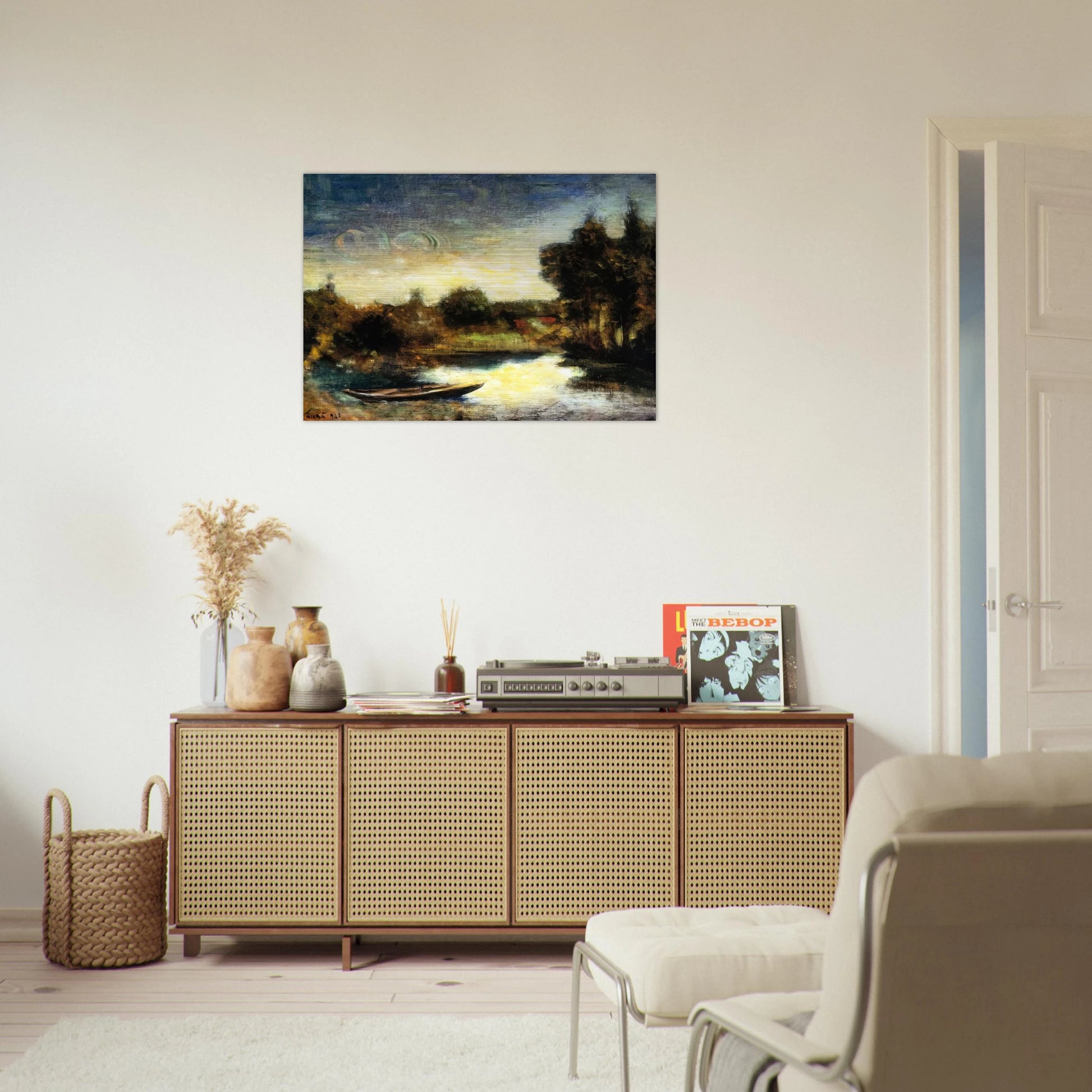 FIUMETTO 1941 - Carlo Carra Brushed Aluminum Print - 70x100 cm / 28x40 inches | Carlo Carra Aluminum Print | Carlo Carra Prints