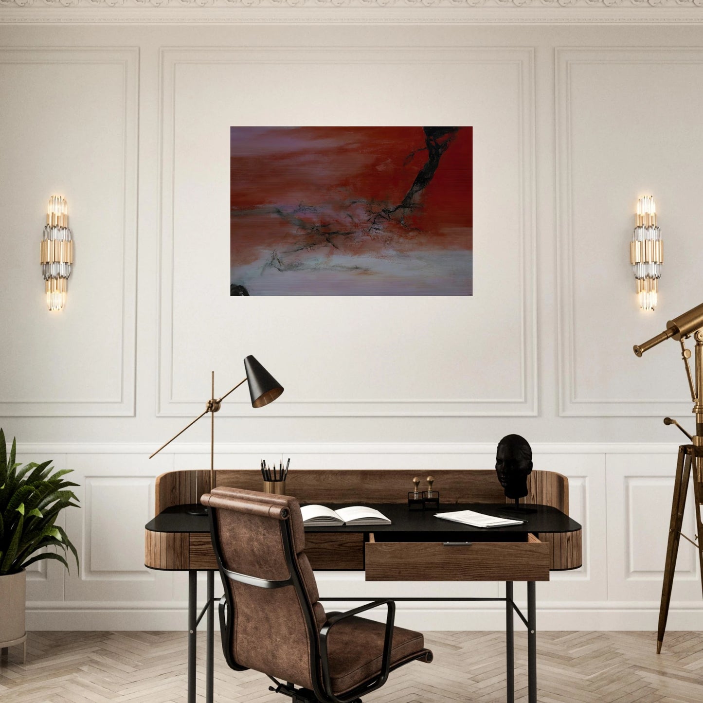 10 JANVIER 2001 2001 - Zao Wou-Ki Brushed Aluminum Print - 70x100 cm / 28x40 inches | Zao Wou-Ki Aluminum Print | Zao Wou-Ki Prints