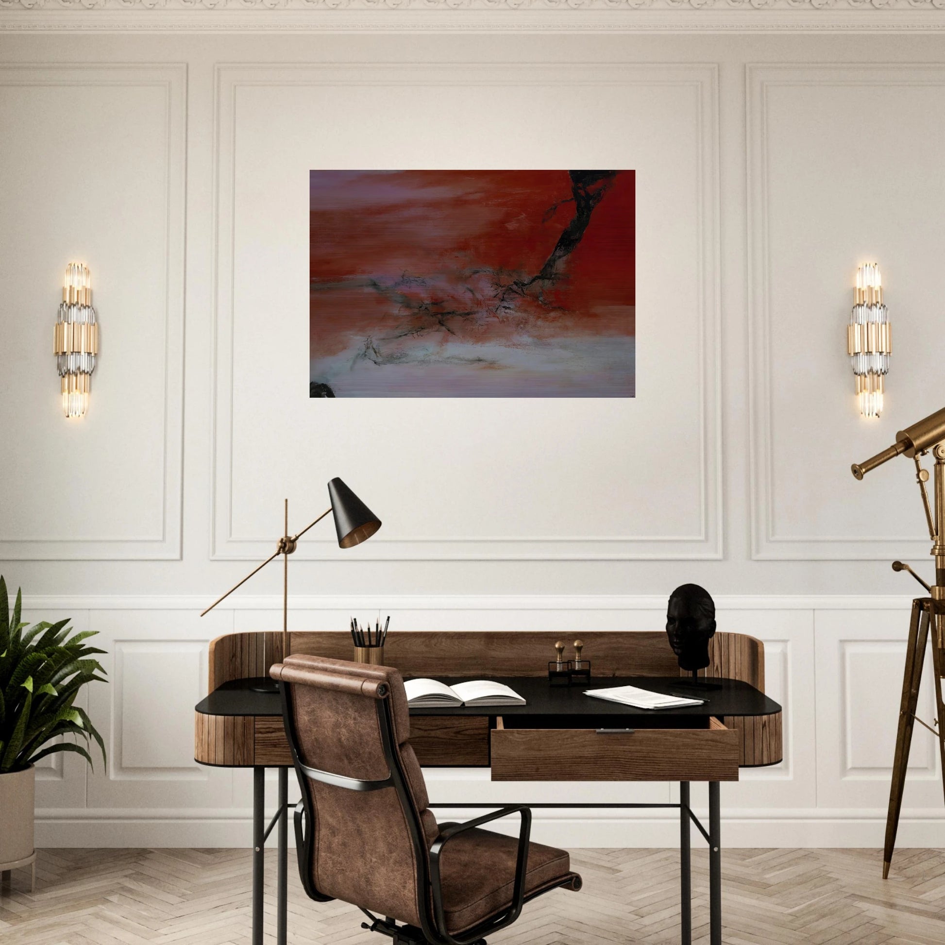 10 JANVIER 2001 2001 - Zao Wou-Ki Brushed Aluminum Print - 70x100 cm / 28x40 inches | Zao Wou-Ki Aluminum Print | Zao Wou-Ki Prints