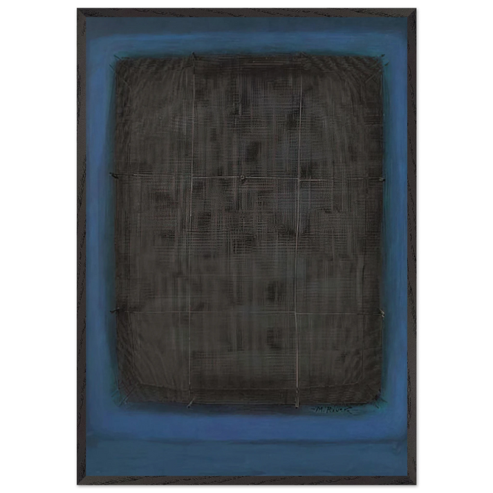 Espejo sin tiempo No1 - Art Informel - Manuel Rivera 70x100 cm / 28x40 inches Framed Art Print – Black Wooden Frame