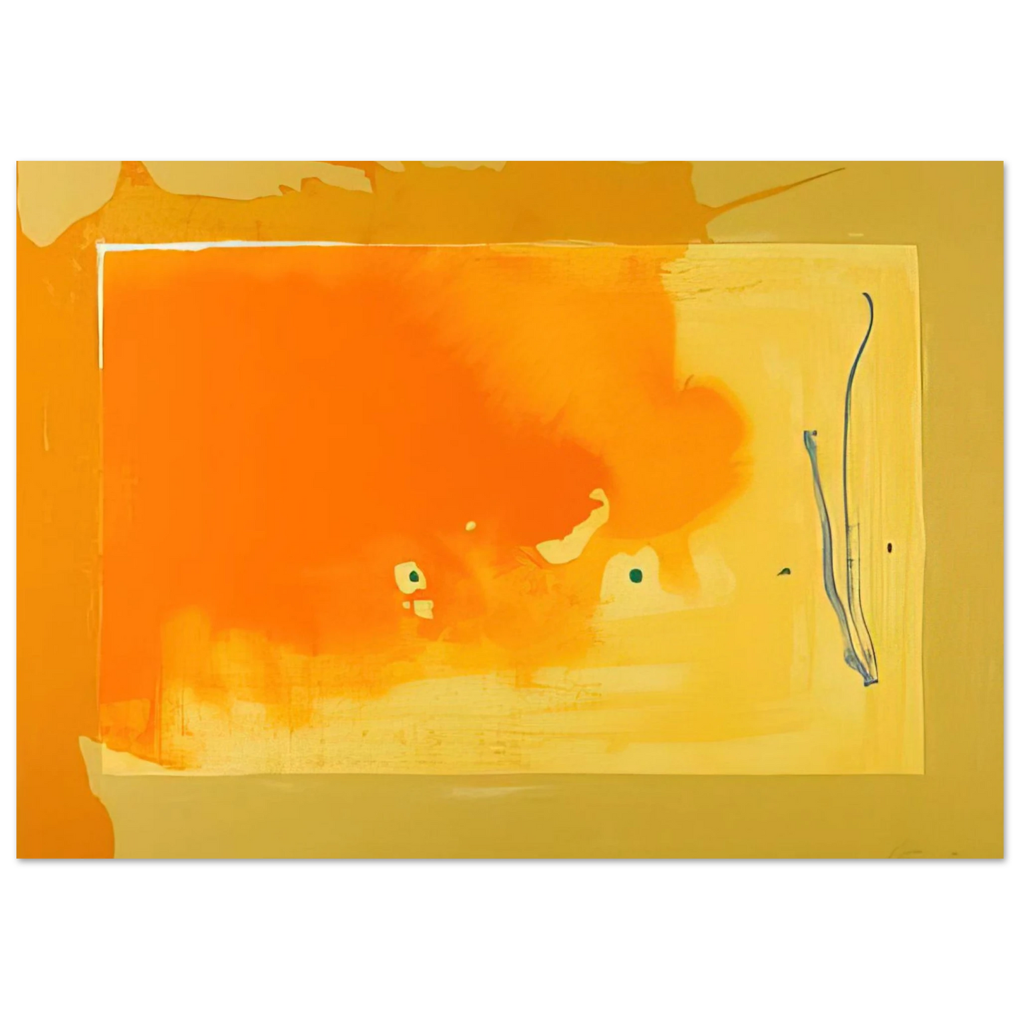 Helen Frankenthaler - Bilbao - 1998 Wall art - 21x29.7 cm / 8x12" - Premium Wooden Framed Poster With Fine Art Paper-canvas - Wood frame