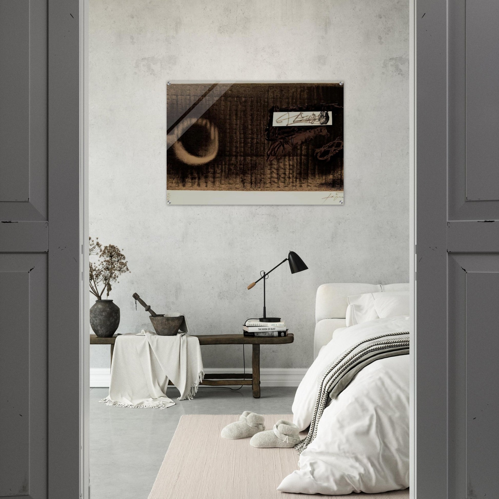 ETIQUETTE 1979 - Antoni Tapies Acrylic Print - 70x100 cm / 28x40″ inches | Antoni Tapies Wall Art | Antoni Tapies Prints