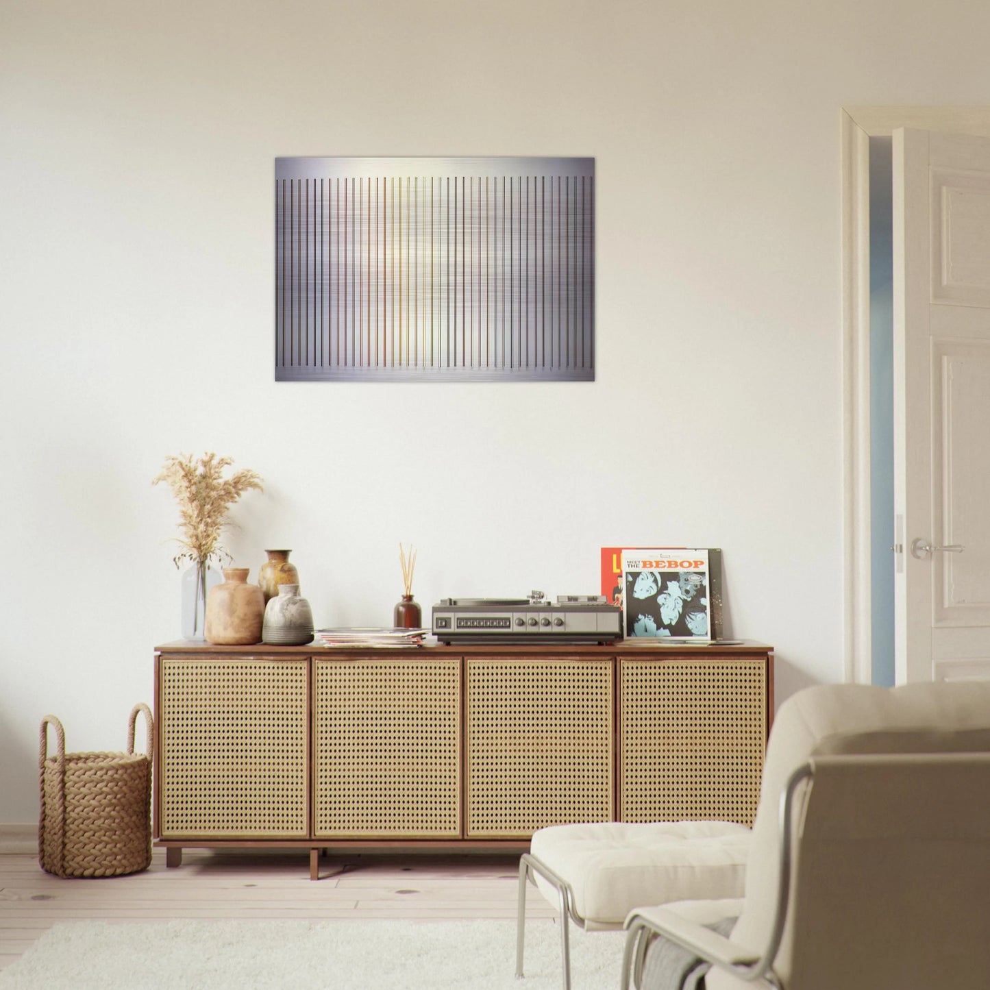 Color Needles - 1984 - Gene Davis Brushed Aluminum Print - 70x100 cm / 28x40 inches | Gene Davis Aluminum Print | Gene Davis Prints