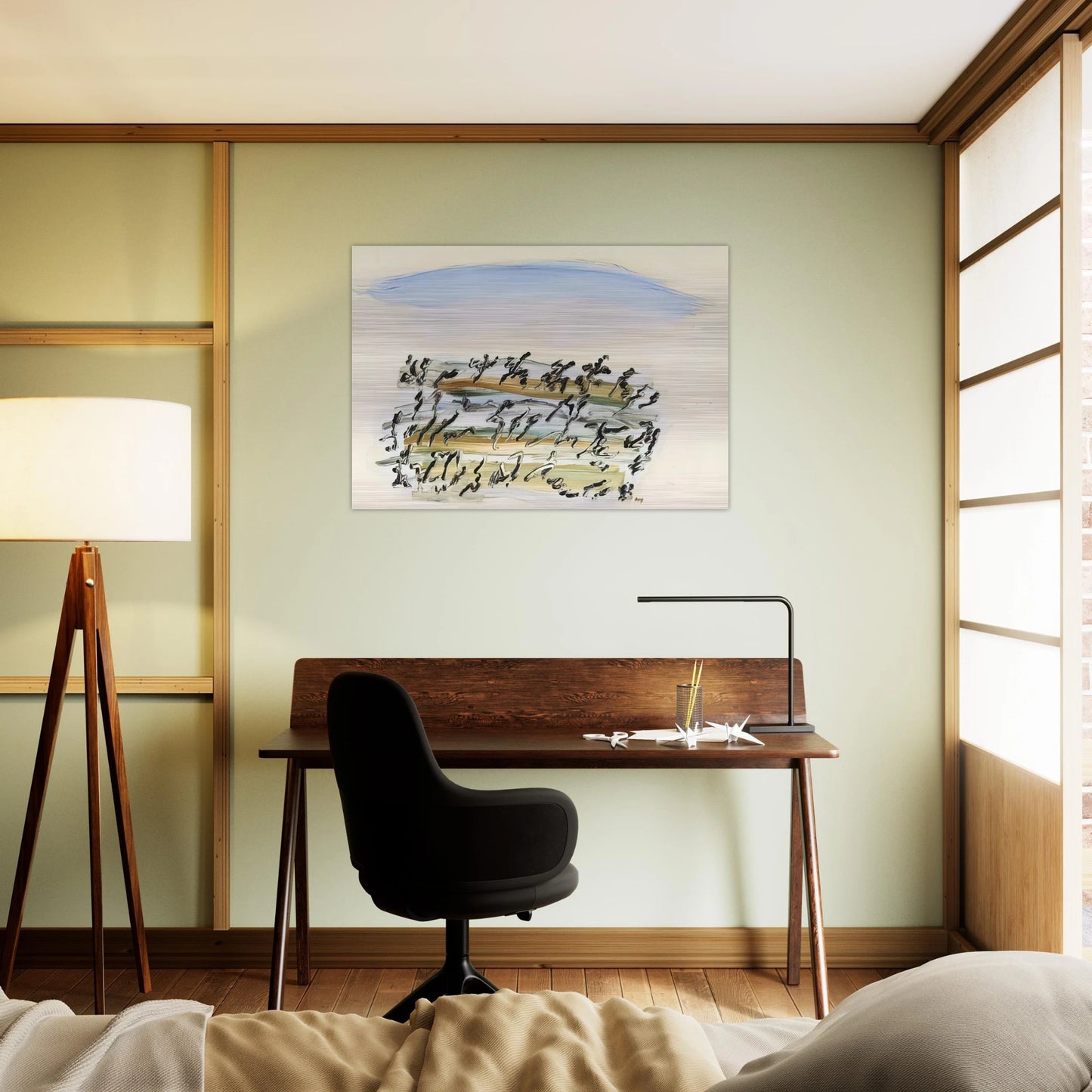 UNTITLED 4 - Henri Michaux Brushed Aluminum Print - 70x100 cm / 28x40 inches | Henri Michaux Aluminum Print | Henri Michaux Prints