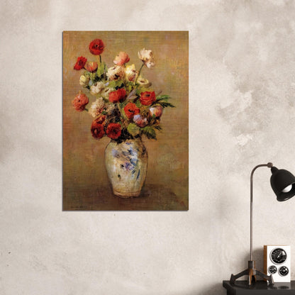 BOUQUET OF FLOWERS - Odilon Redon Brushed Aluminum Print - 70x100 cm / 28x40 inches | Odilon Redon Aluminum Print | Odilon Redon Prints