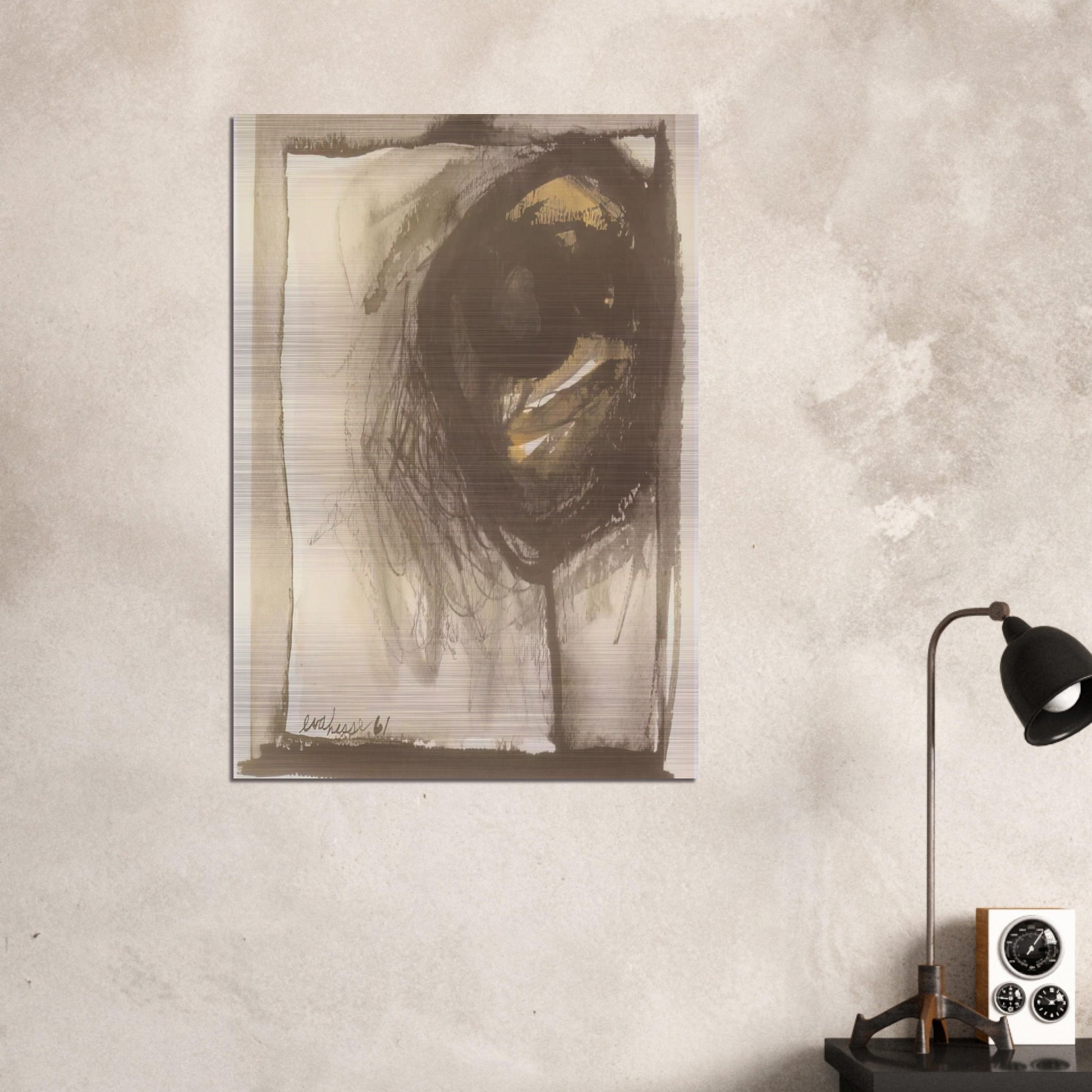 UNTITLED 1961 - Eva Hesse Brushed Aluminum Print - 70x100 cm / 28x40 inches | Eva Hesse Aluminum Print | Eva Hesse Prints