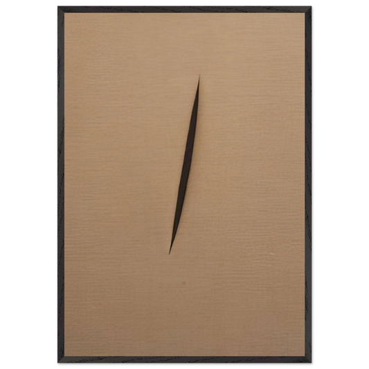 Concept Spatiale - 1960 - Lucio Fontana 70x100 cm / 28x40 inches Framed Art Print – Black Wooden Frame