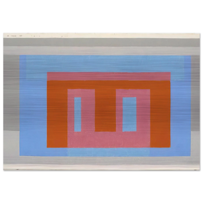 ADOBE VARIANT LUMINOUS DAY 1952 - Josef Albers Brushed Aluminum Print - 70x100 cm / 28x40 inches | Josef Albers Aluminum Print | Josef Albers Prints