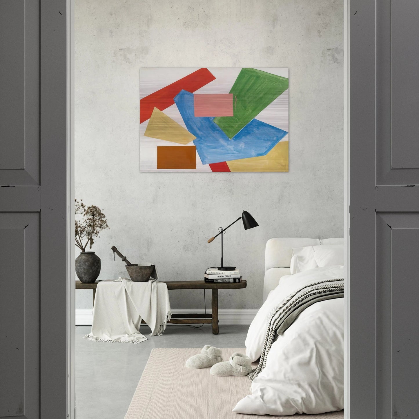 Abstraction in White - Hans Hofmann Brushed Aluminum Print - 70x100 cm / 28x40 inches | Hans Hofmann Aluminum Print | Hans Hofmann Prints