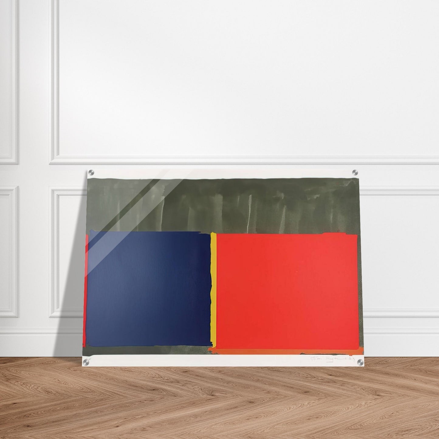 Red, Blue - 1969 - John Hoyland Acrylic Print - 70x100 cm / 28x40″ inches
