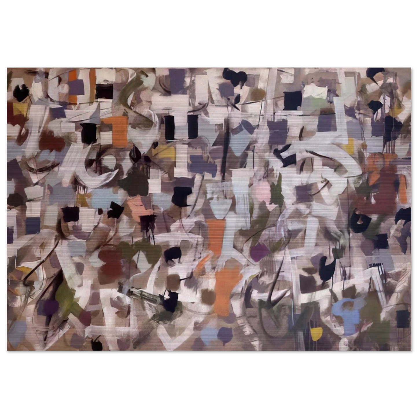 Number 15 - 1953 - Bradley Walker Tomlin Brushed Aluminum Print - 70x100 cm / 28x40 inches | Bradley Walker Tomlin Aluminum Print | Bradley Walker Tomlin Prints