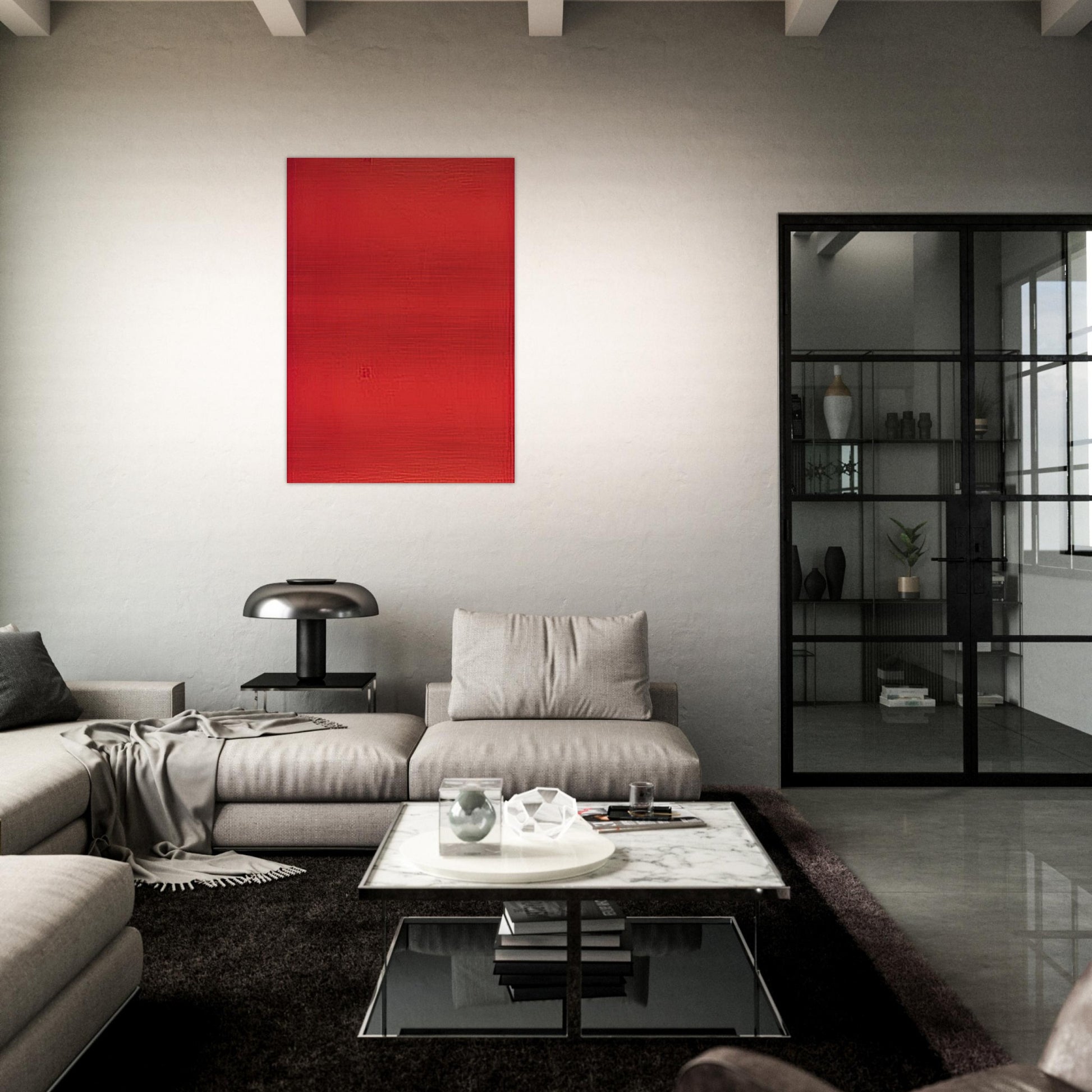 Spazio Luce - 1963 - Antonio Calderara Brushed Aluminum Print - 70x100 cm / 28x40 inches | Antonio Calderara Aluminum Print | Antonio Calderara Prints