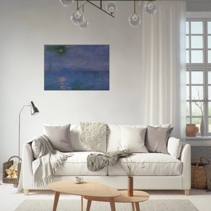 Charing Cross Bridge, Fog on the Themes - claude monet Brushed Aluminum Print - 70x100 cm / 28x40 inches | claude monet Aluminum Print | claude monet Prints