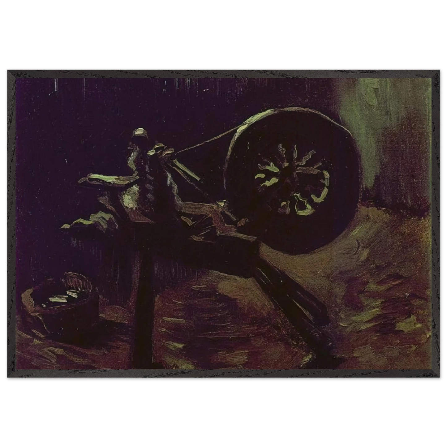 Bobbin Winder - Vincent van Gogh 70x100 cm / 28x40 inches Framed Art Print – Black Wooden Frame