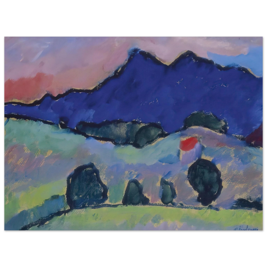 Alexej von Jawlensky - BLAUER BERG 1910  75x100 cm / 30x40inches Fine Art Poster