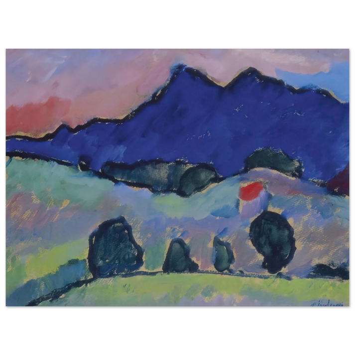 Alexej von Jawlensky - BLAUER BERG 1910  75x100 cm / 30x40inches Fine Art Poster