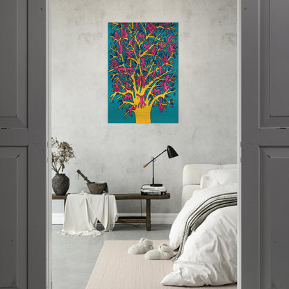 THE TREE OF MONKEYS - Keith Haring Brushed Aluminum Print - 70x100 cm / 28x40 inches | Keith Haring Aluminum Print | Keith Haring Prints