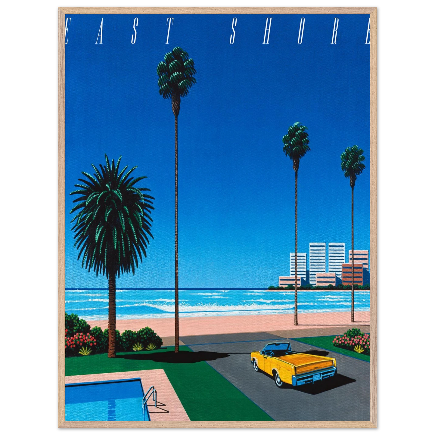 Hiroshi Nagai - Bronze - East Shore Wall Art - 30x40 cm / 12x16 inches - Premium Wooden Framed Poster With Fine Art Paper - White frame