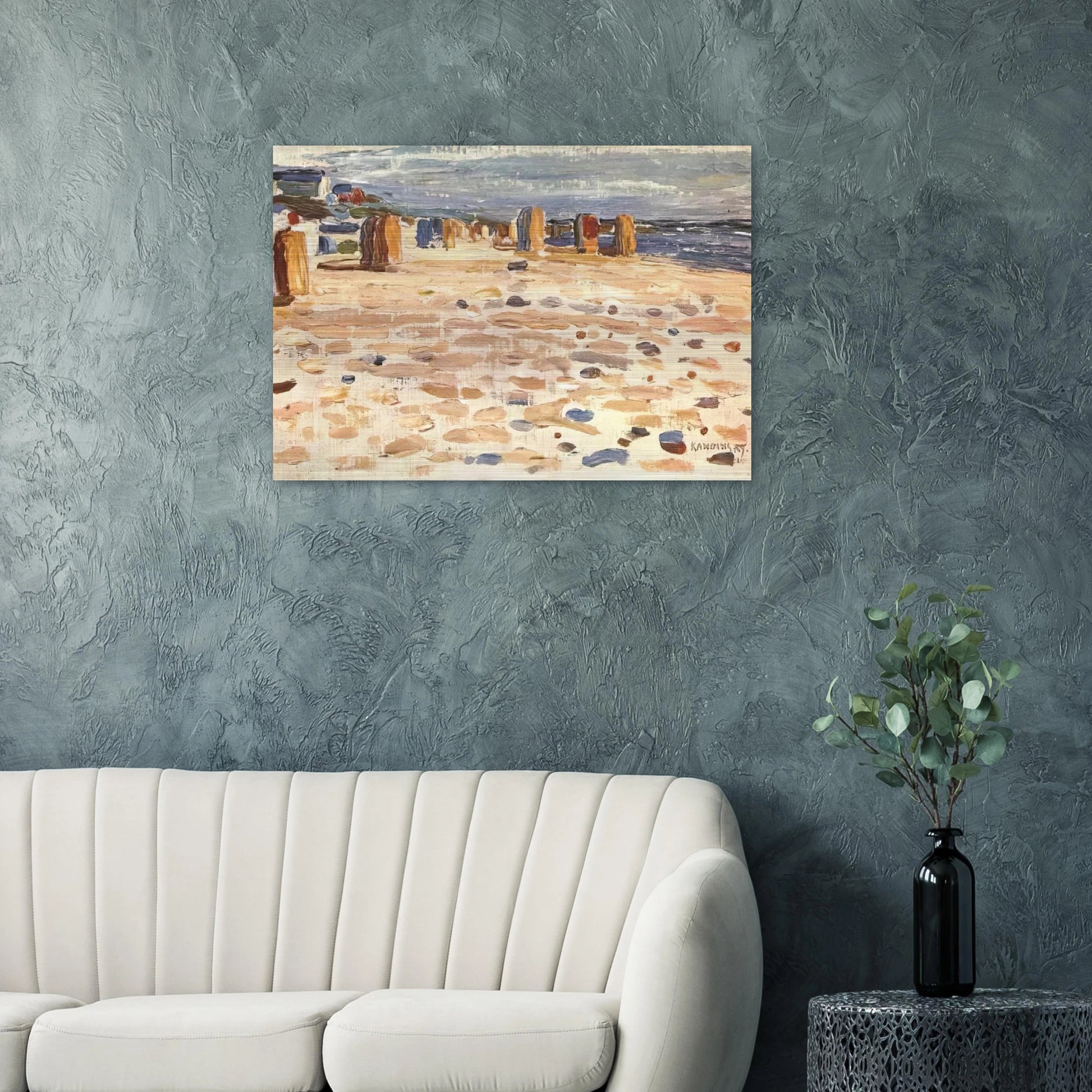 BEACH BASKETS IN HOLLAND 1904 - Wassily Kandinsky Brushed Aluminum Print - 70x100 cm / 28x40 inches | Wassily Kandinsky Aluminum Print | Wassily Kandinsky Prints