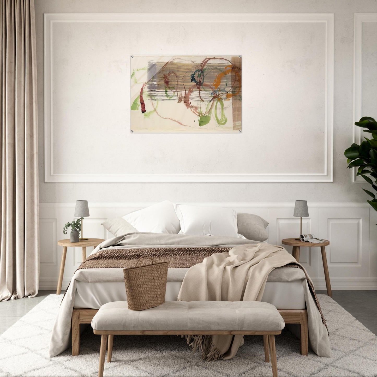 New River Watercolor, Series I, No. 3 - 1988 - John Cage Acrylic Print - 70x100 cm / 28x40″ inches | John Cage Wall Art | John Cage Prints