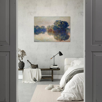 The Seine near Giverny - claude monet Brushed Aluminum Print - 70x100 cm / 28x40 inches | claude monet Aluminum Print | claude monet Prints