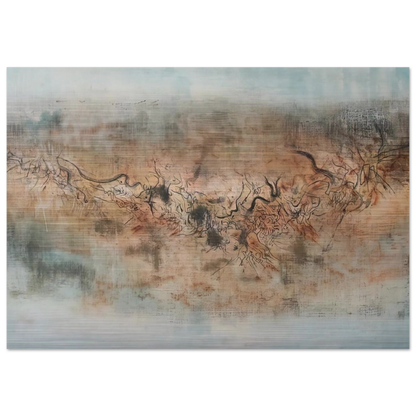 VENT ET POUSSI RE 1957 - Zao Wou-Ki Brushed Aluminum Print - 70x100 cm / 28x40 inches | Zao Wou-Ki Aluminum Print | Zao Wou-Ki Prints