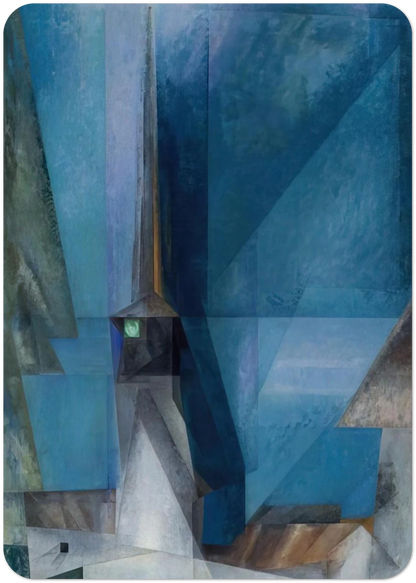 GELMERODA 1936 By Lyonel Feininger Pack of 10 Post Cards | Lyonel Feininger Post Cards | A6 (10.5 x 14.8 cm) - 4.1 x 5.8 inches