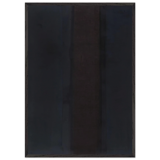 Umber Blue - 1987 - Yun Hyong-keun 70x100 cm / 28x40 inches Framed Art Print – Black Wooden Frame
