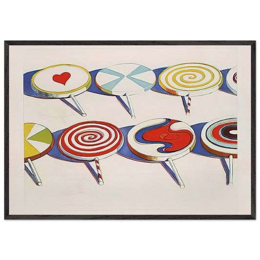 Big Suckers - 1971 - Wayne Thiebaud 70x100 cm / 28x40 inches Framed Art Print – Black Wooden Frame
