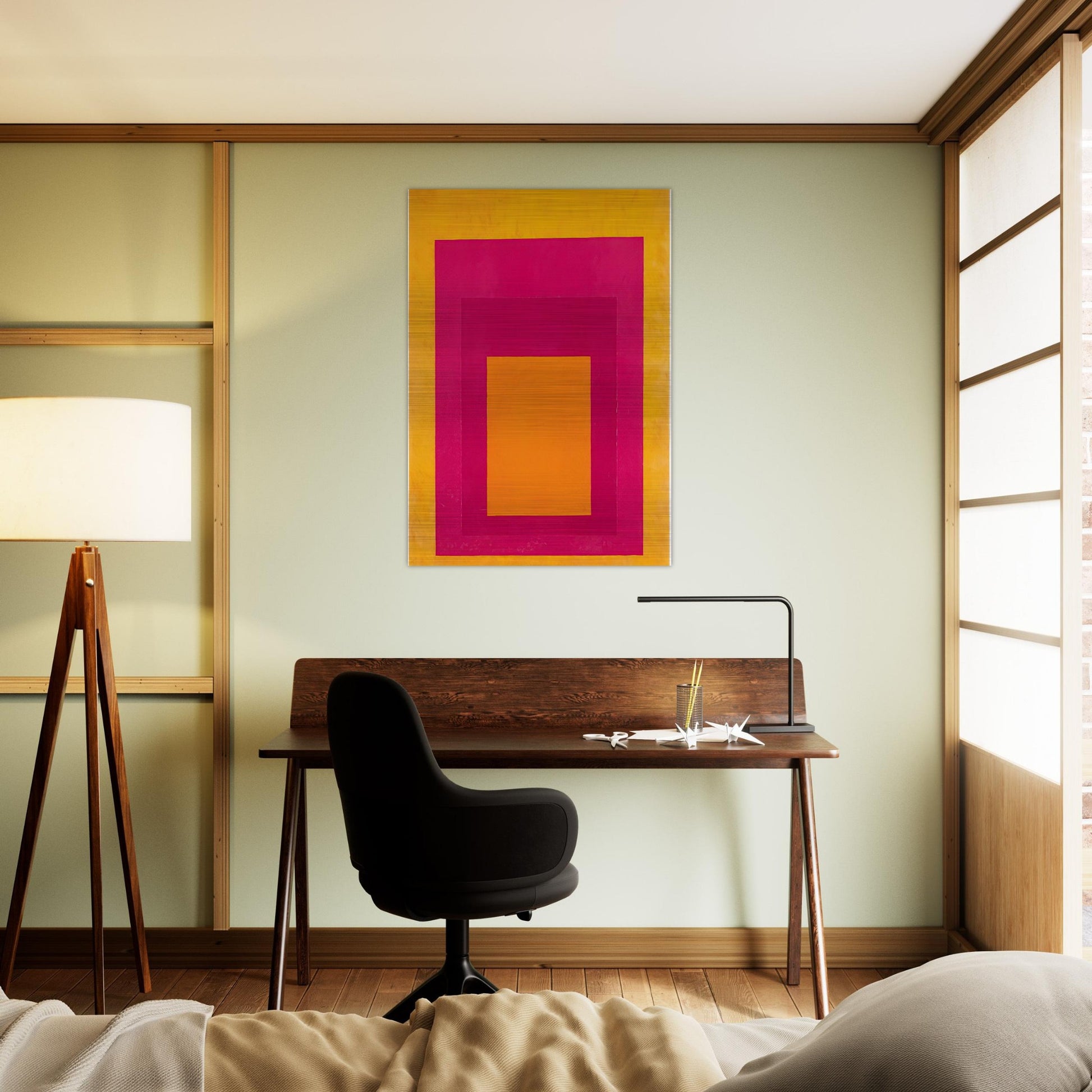 HOMAGE TO THE SQUARE LA TEHUANA 1951 - Josef Albers Brushed Aluminum Print - 70x100 cm / 28x40 inches | Josef Albers Aluminum Print | Josef Albers Prints