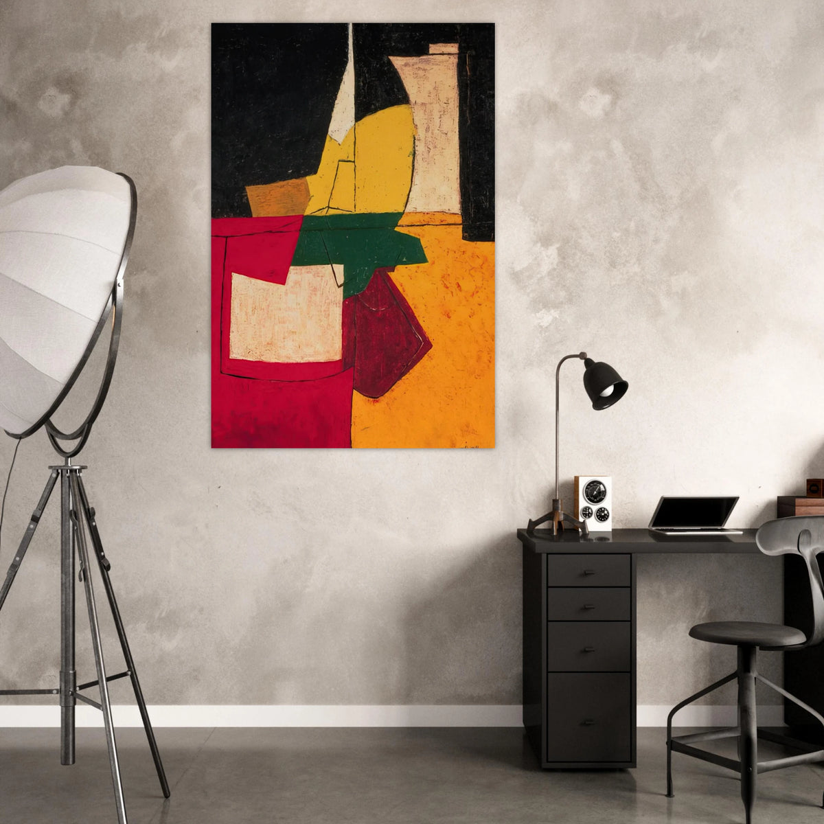 Composition abstraite aux traits - 1951 - Serge Poliakoff Art Prints - 100x150 cm / 40x60″ inches | Serge Poliakoff Poster | Serge Poliakoff Prints